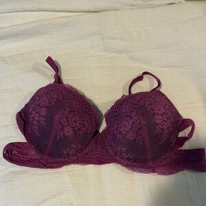 Adore Me Lace Underwire Bra - Deep Purple